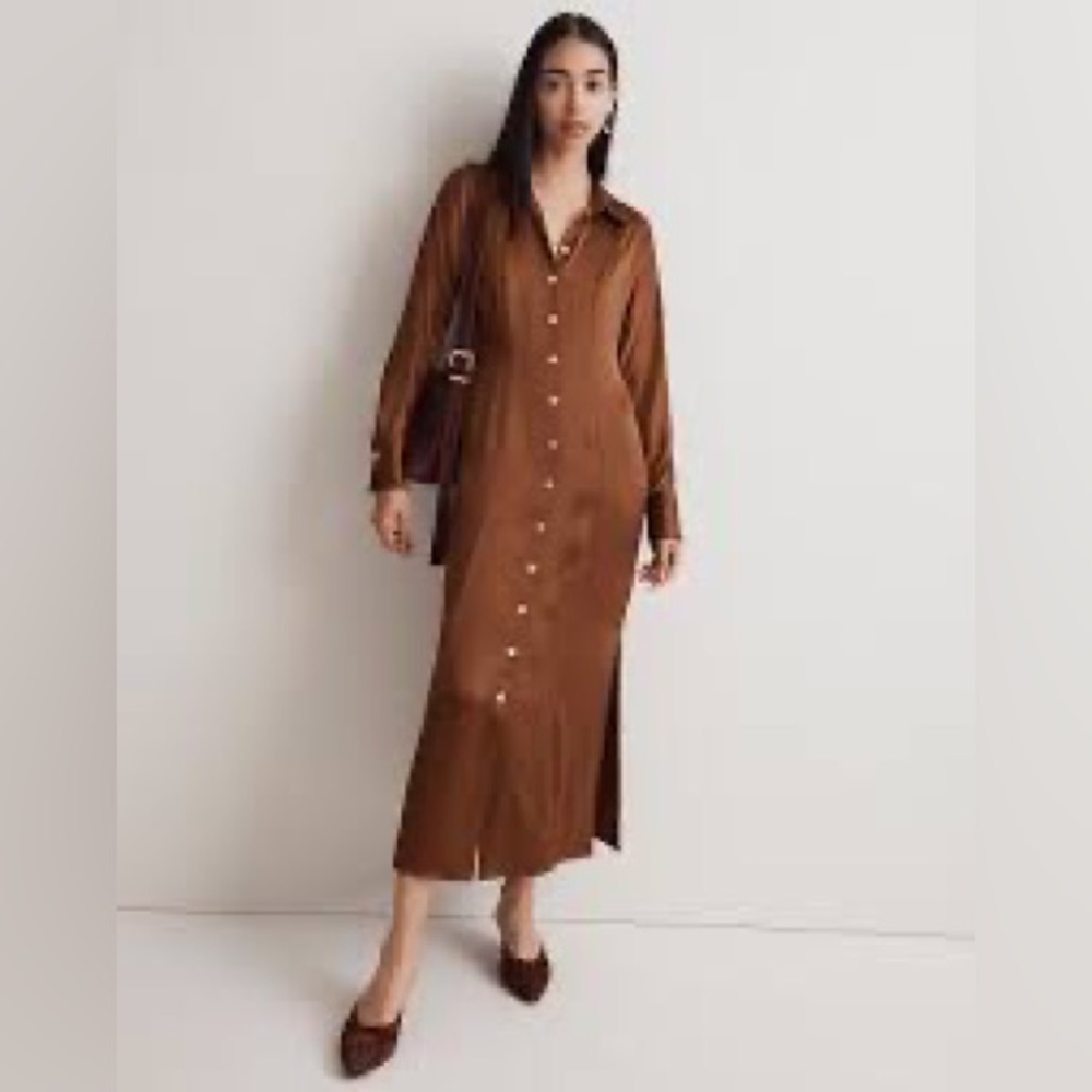 Madewell Button-Front Midi Shirtdress